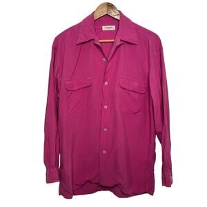 Equipment Silk Shirt Pink Long Sleeve Blouse Size Small